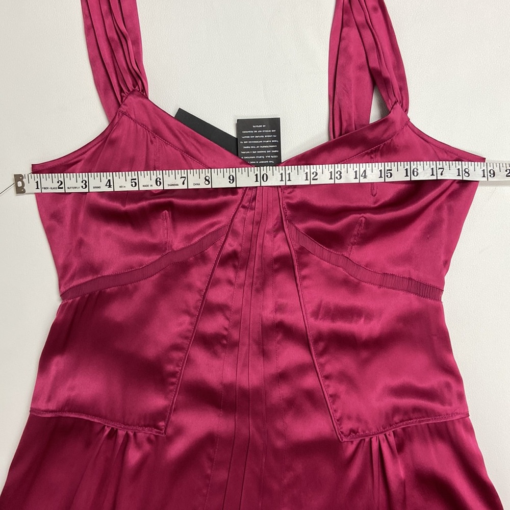Marc Jacobs 100% Silk Slip Dress Size 10 NWT pink Y2K twilight festival midi - Picture 10 of 16